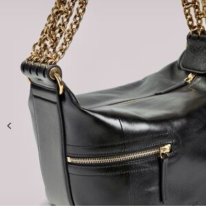 Chloe Black Leather Camera Bag with Gold Chain Straps - Brand New 🛍️